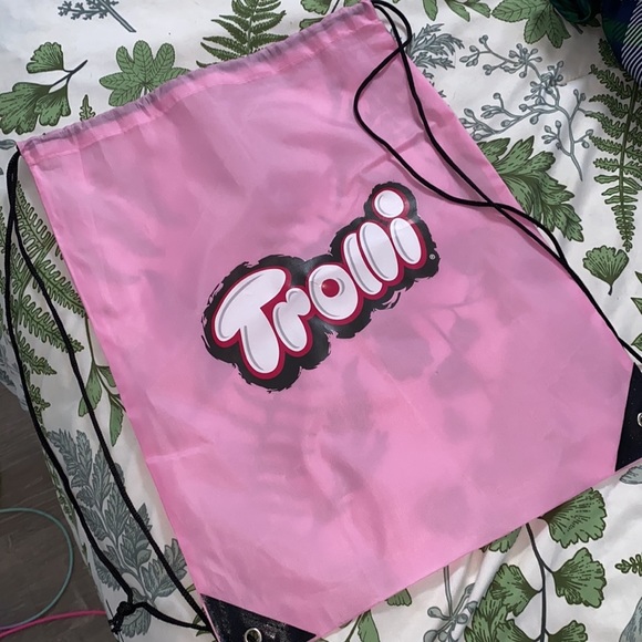 🆑 Trolli Pink String Bag NEW - Picture 3 of 3